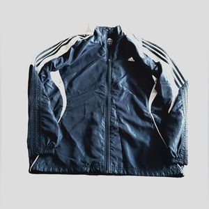 Adidas black & white, windbreaker,‎ track style jacket. Size XL
